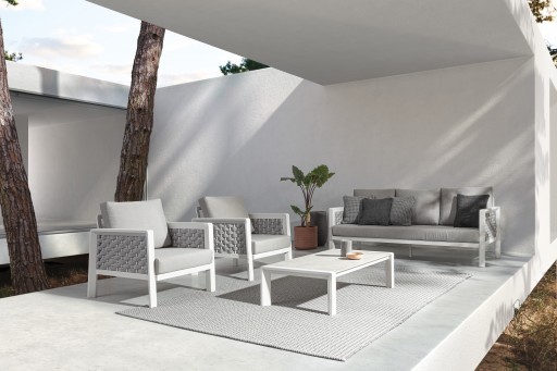 Set mobilier gradina 4 piese Otavio White