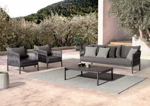 Set mobilier gradina Florencia Charcoal