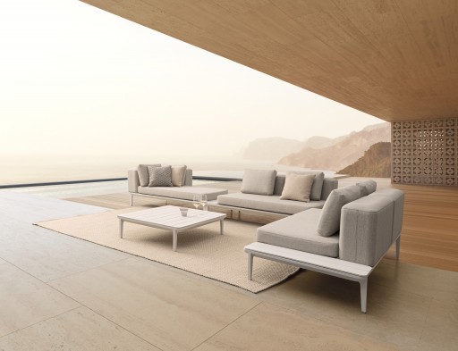Ambient canapea transformabila pentru gradina, terasa, Matrix, aluminiu