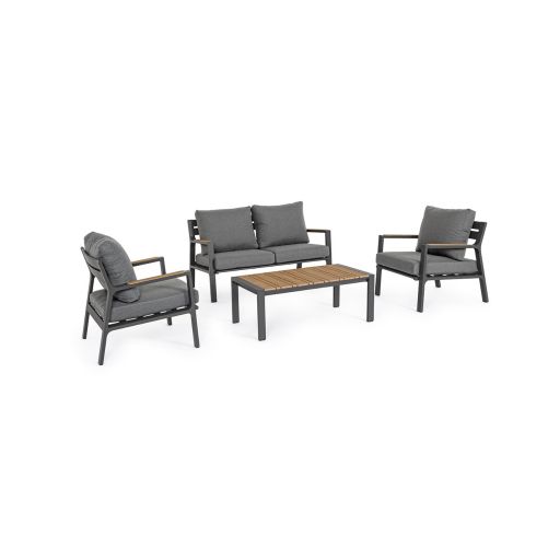 Set mobilier gradina 4 piese Ernst Charcoal